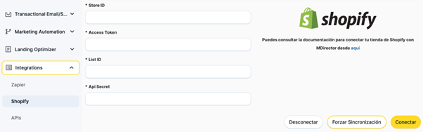 MDirector y landing pages 