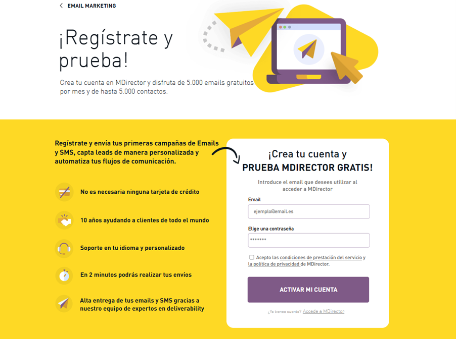 Generación de leads y landing page