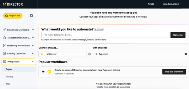 servicios de landing pages de MDirector 