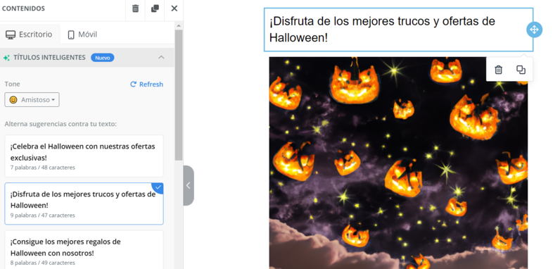 Usa IA para email marketing en Halloween