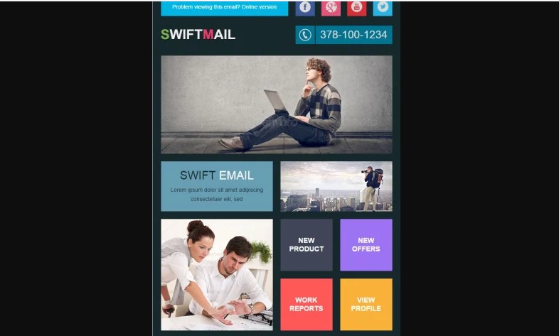 Templates de newsletters: swift