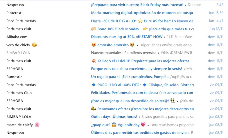 texto previo correo
