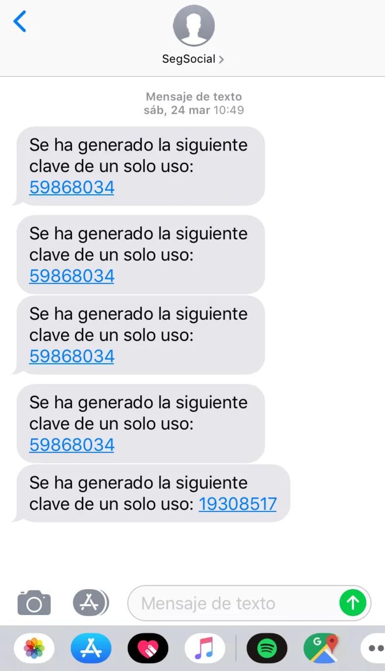 código seguridad sms