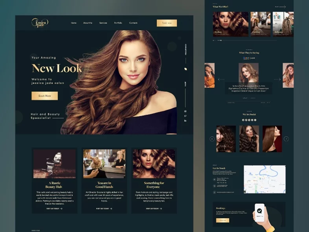 landing page de estética Jessica