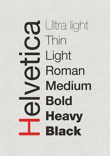 25 most used typefaces in advertising: Helvetica
