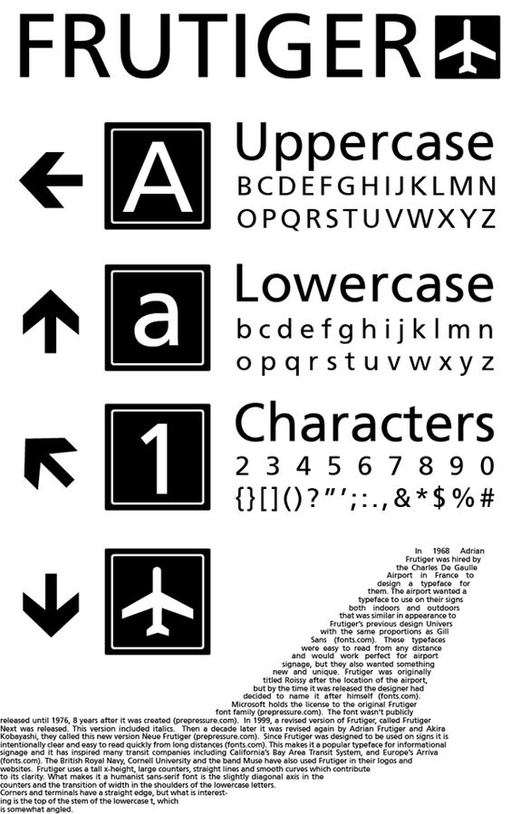 Caratteri tipografici pipù utilizzati in pubblicità: Frutiger
