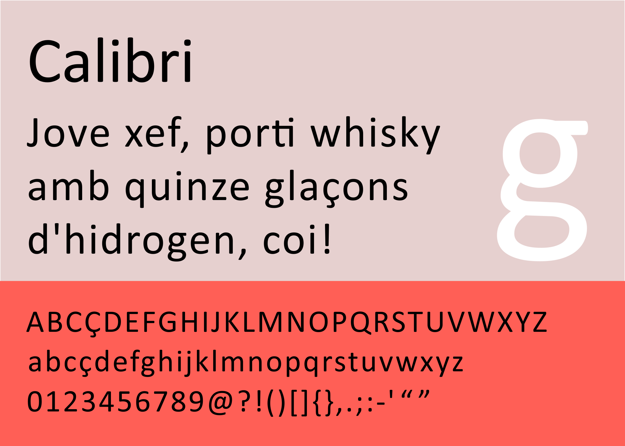 25 most used typefaces in advertising: Calibri