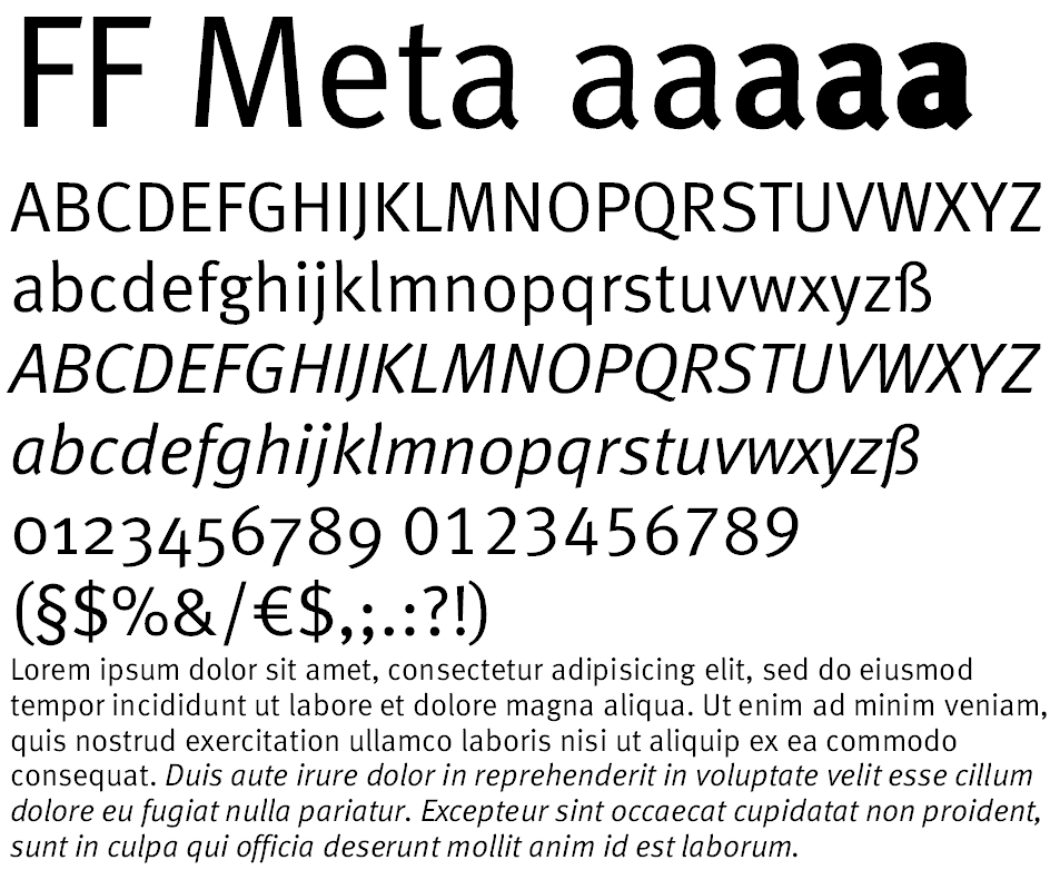Las tipografías más utilizadas en publicidad: Meta