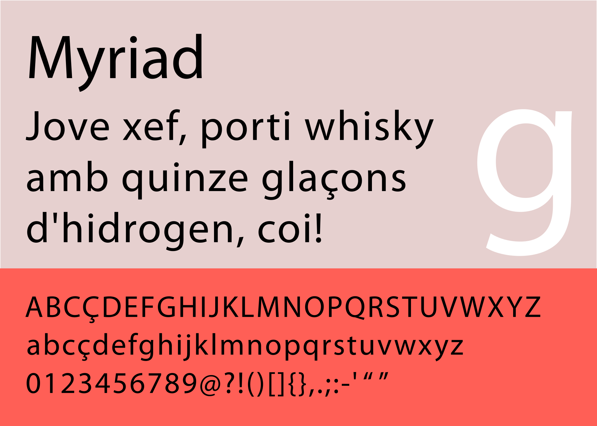 25 most used typefaces in advertising: Myriad