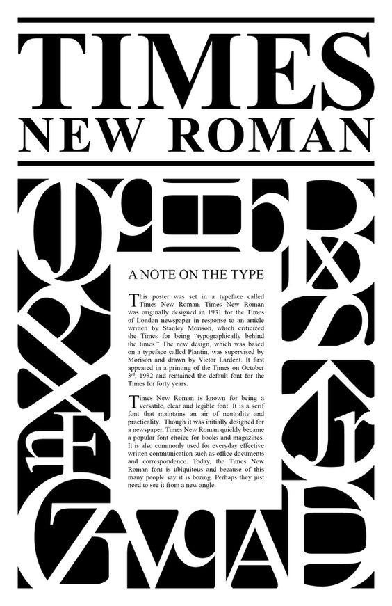 Caratteri tipografici pipù utilizzati in pubblicità: Times News Roman 