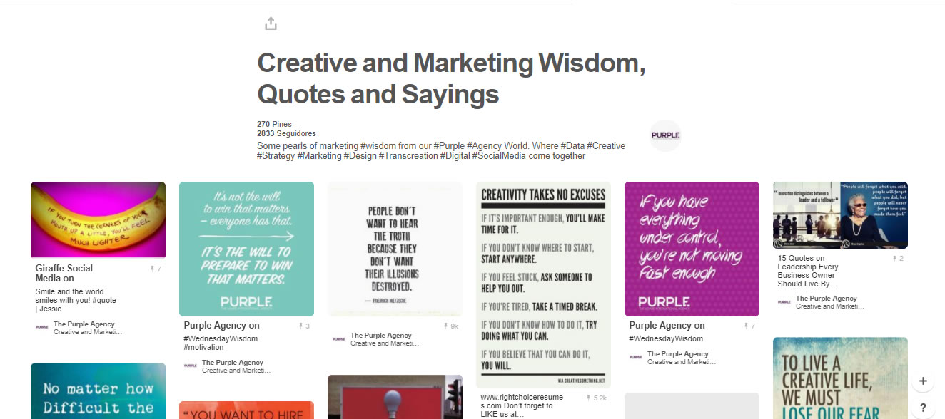 tableros de marketing digital: Creative and Marketing Wisdom, Quotes and Sayings