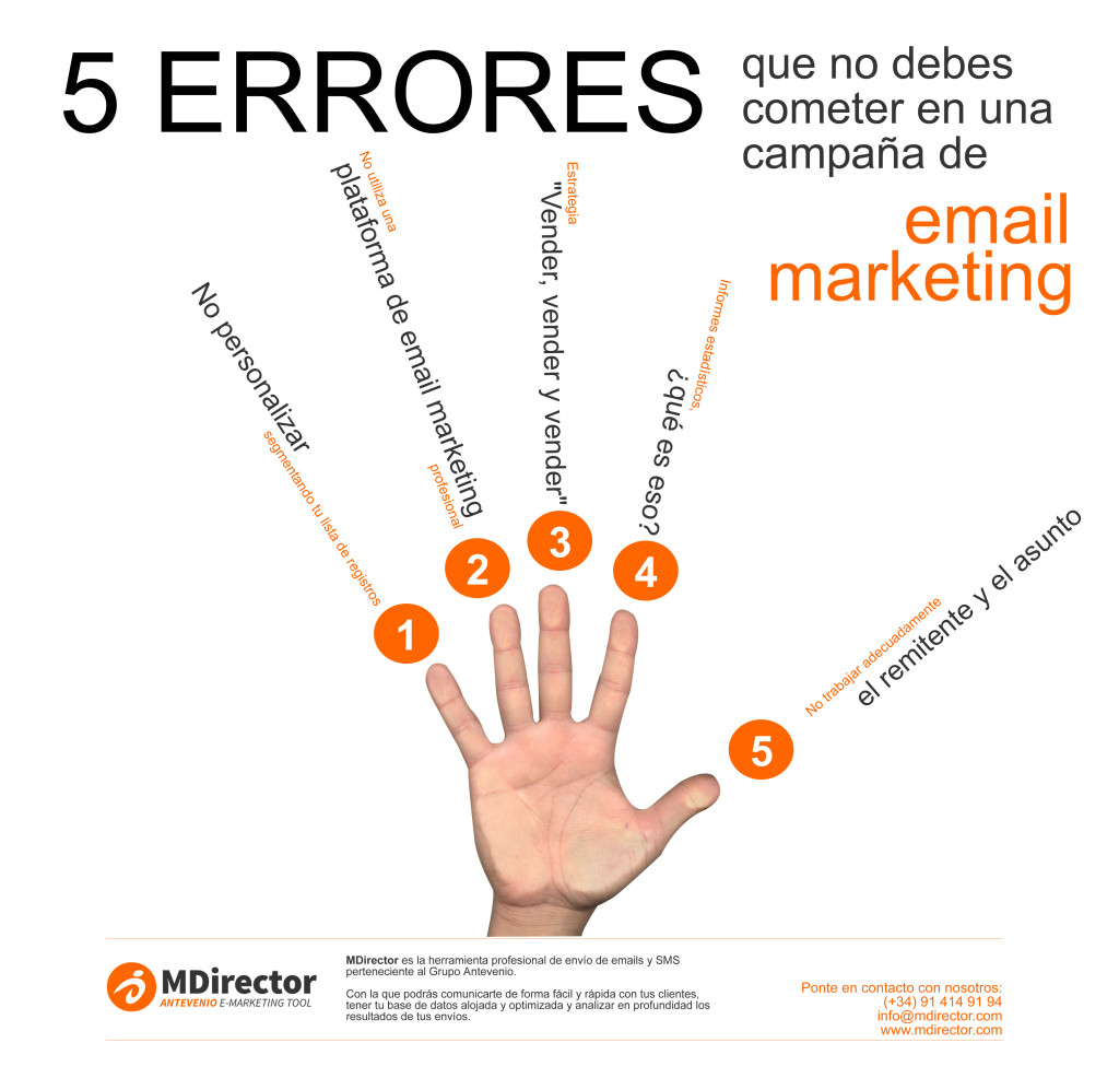 5 errores en email marketing que no debes cometer