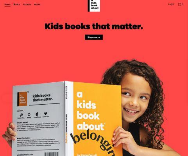 Landing pages A kids book about