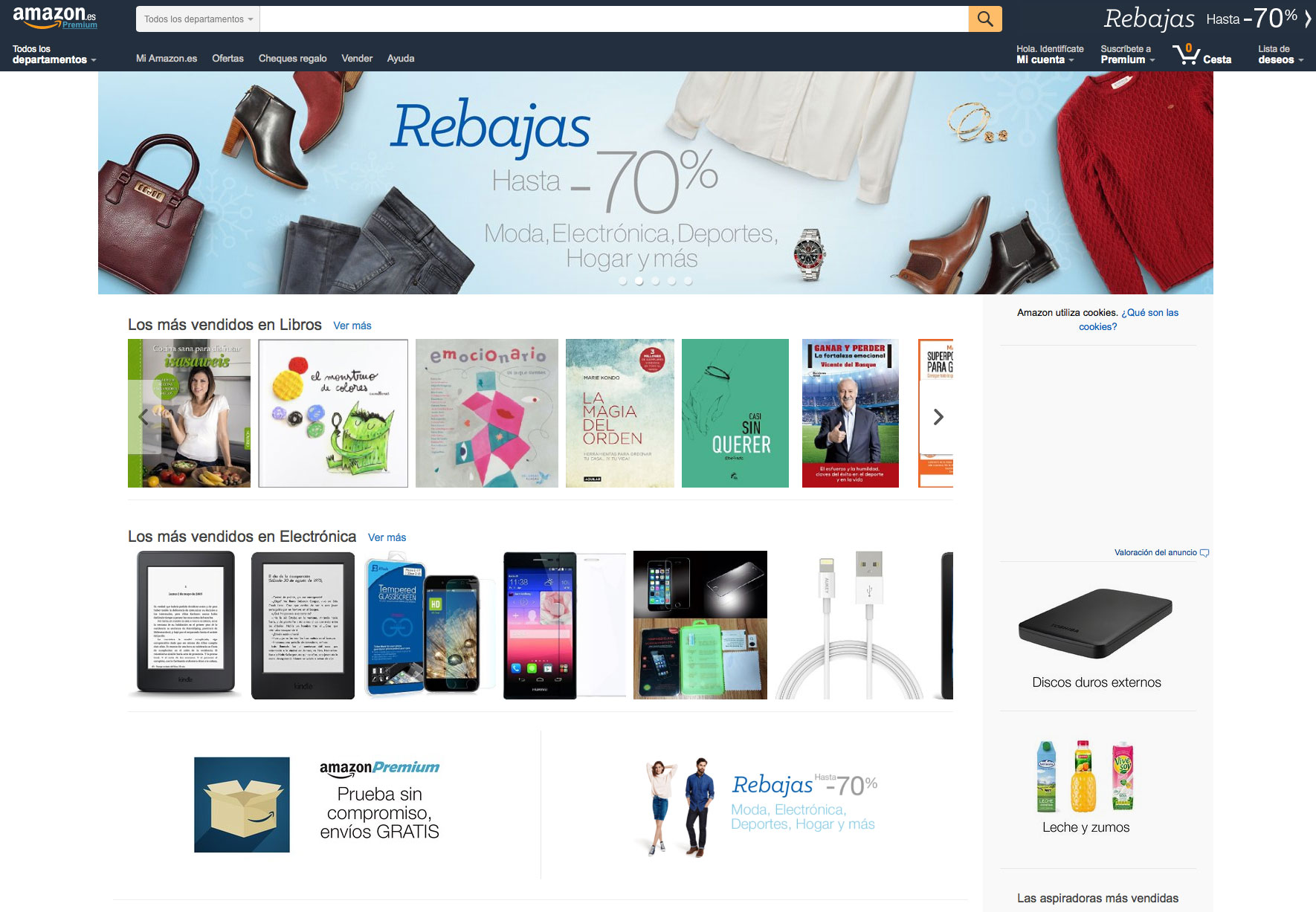 Landing pages de venda: Amazon