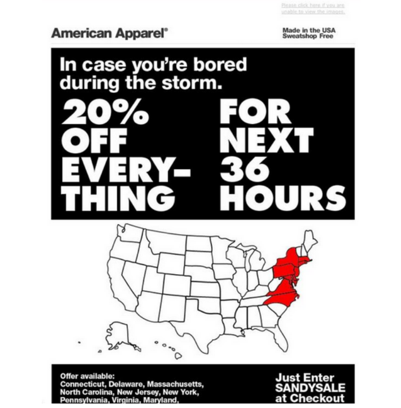 cattive campagne di marketing: american apparel