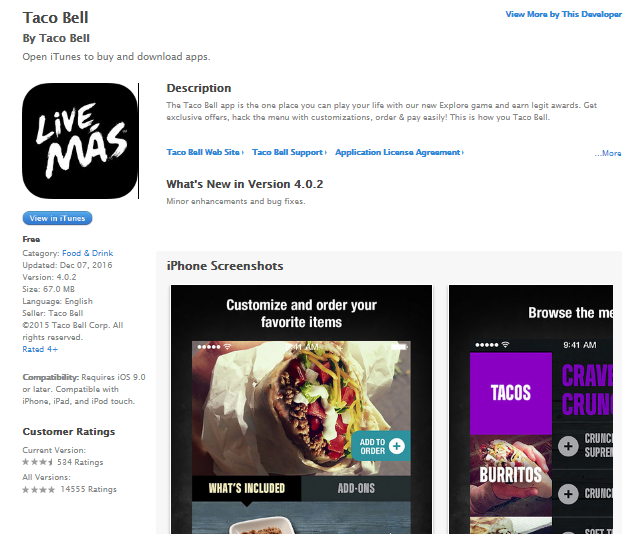 App Taco Bell
