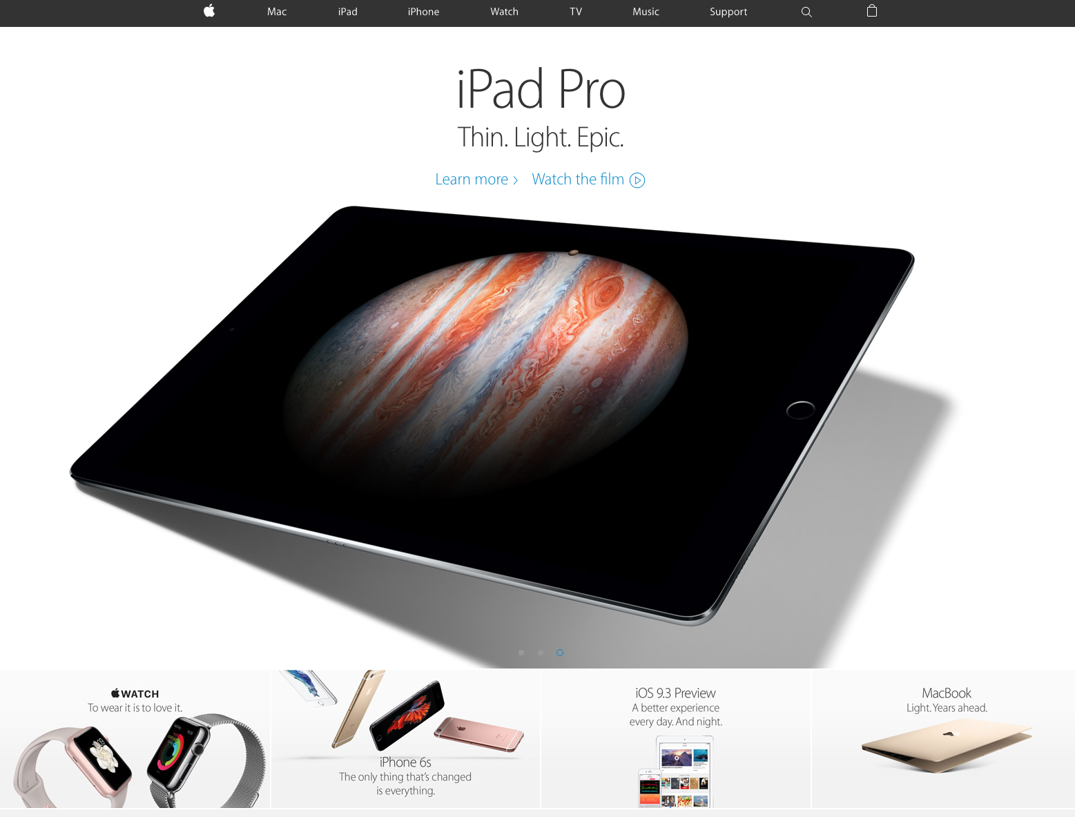 landing pages de venta : Apple