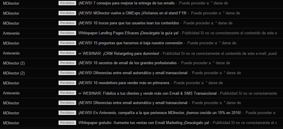 el asunto en una newsletter para fidelizar