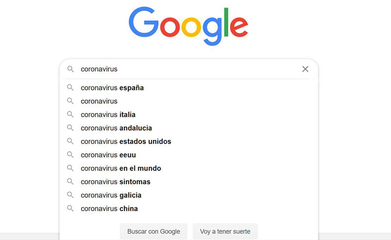 Búsquedas del coronavirus