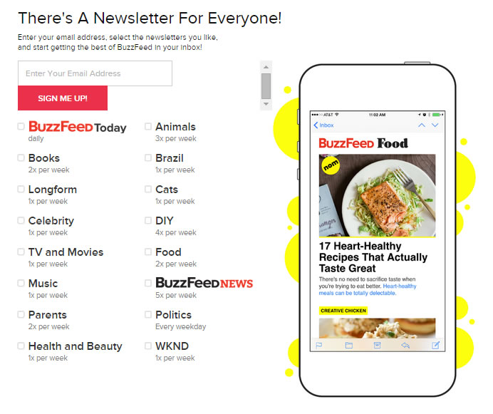 Campagnes d’Email Marketing à succès: BuzzFeed