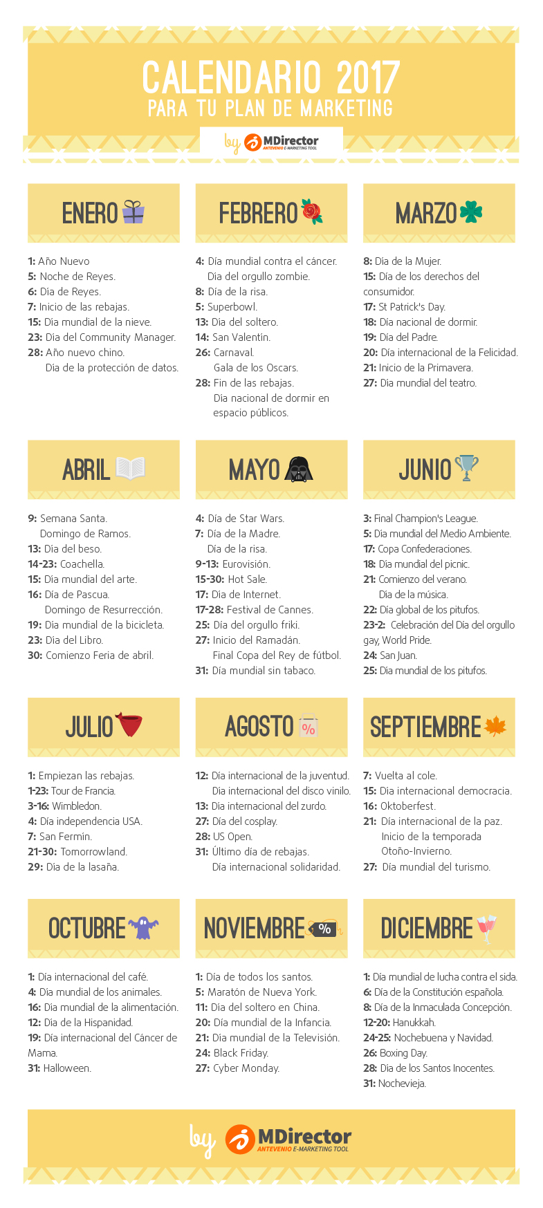 calendario para marketing en 2017