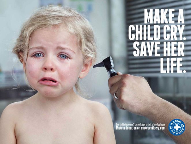 campañas digitales visuales: Make a child cry