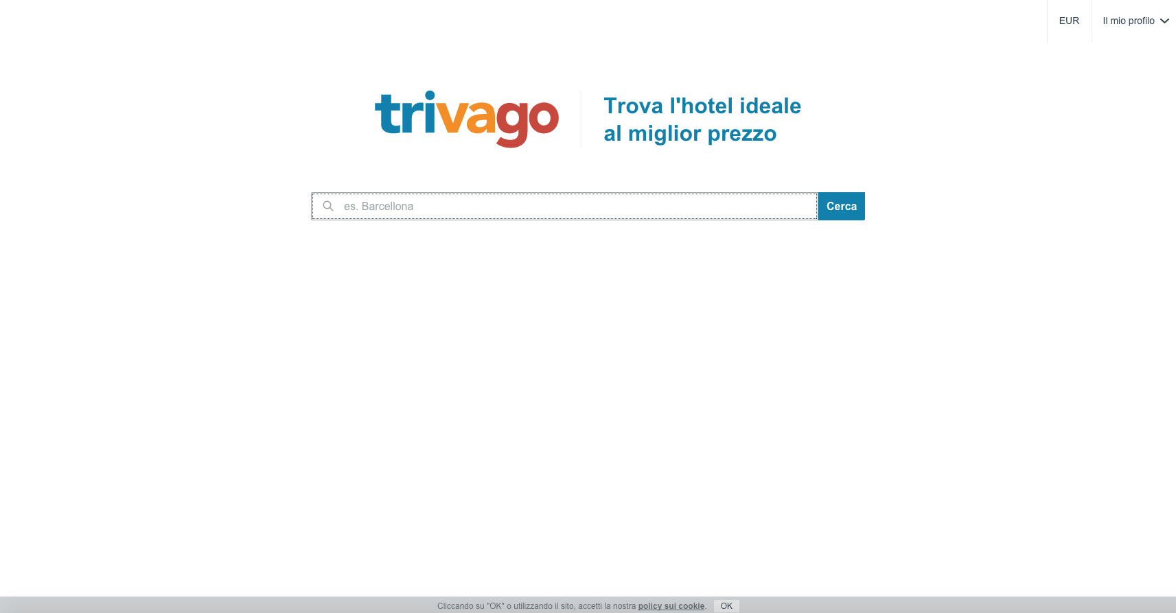 siti web di viaggi: trivago