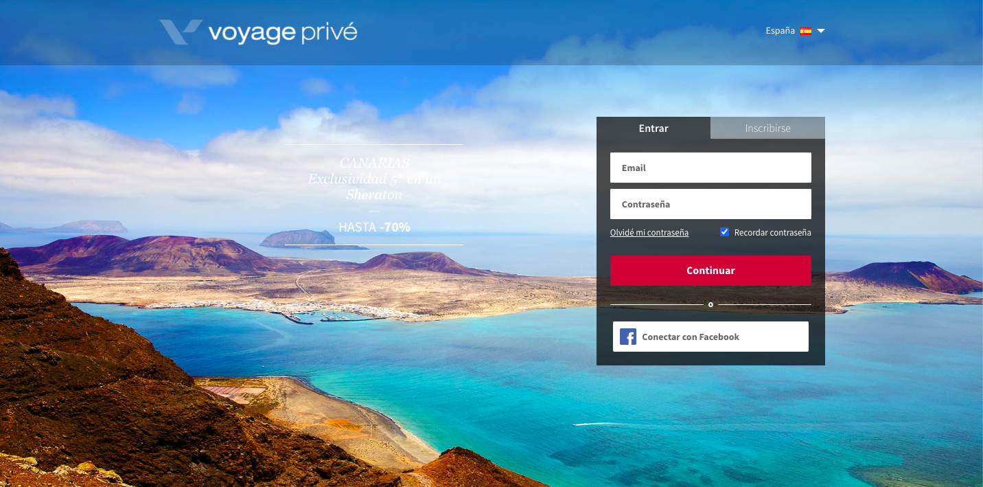 las mejores webs de viajes: voyageprive