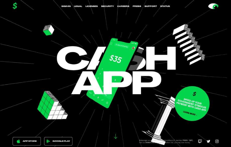 Landing page Cash App