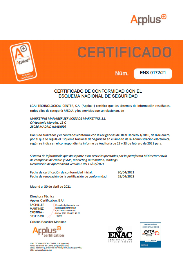 certificazione mdirector ens