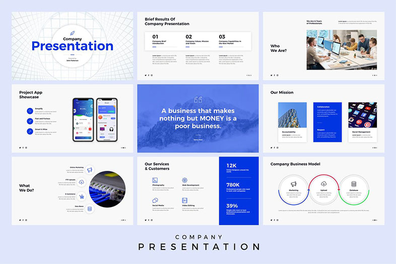 Company presentation template