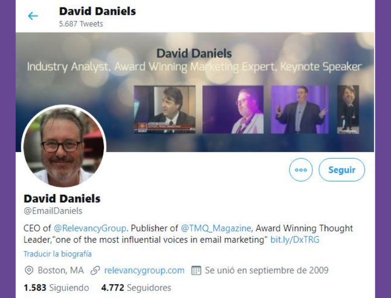 Twitter de David Daniels