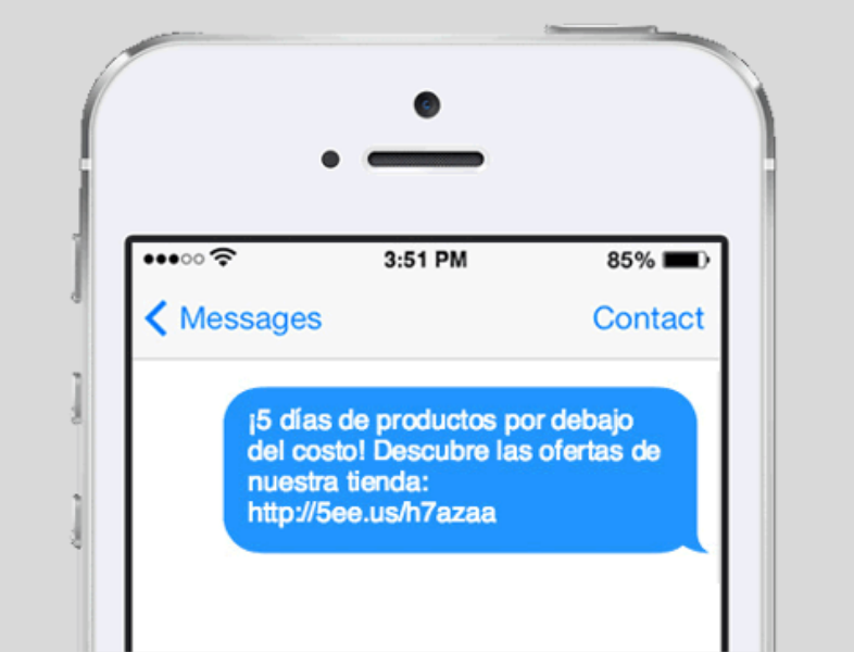 Campaña de SMS marketing de descuento