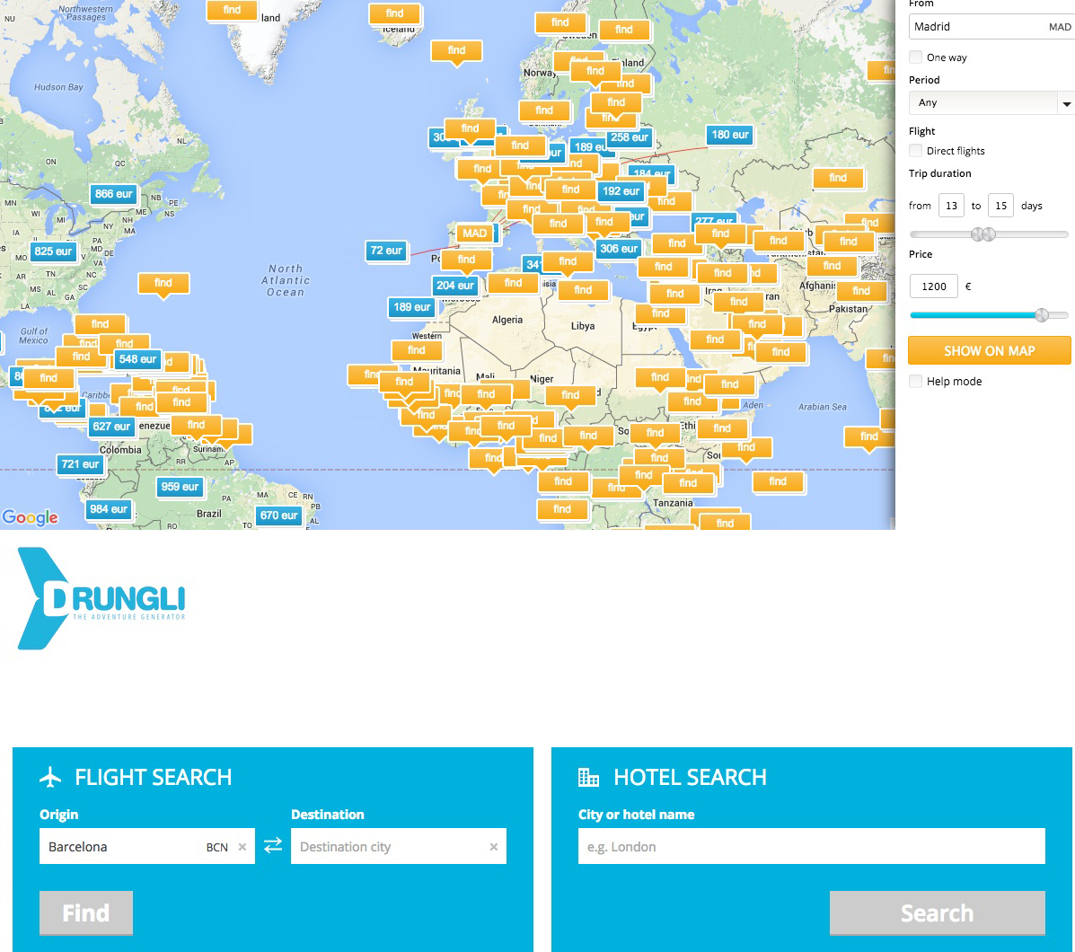 Las mejores webs de viajes: drungli