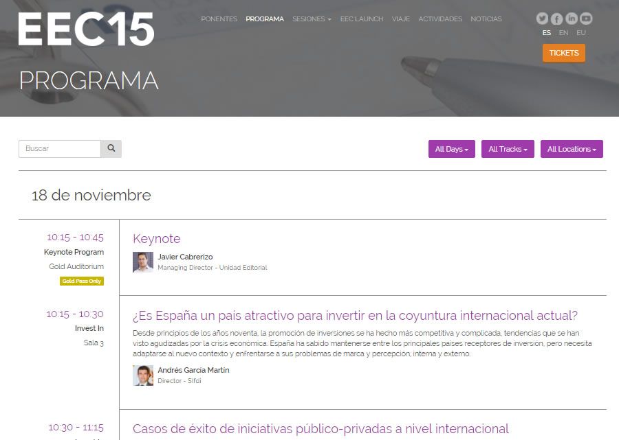 landing page EEC programa