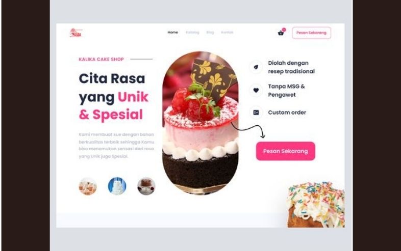 Landing page para pastelería: kalika Cake Shop