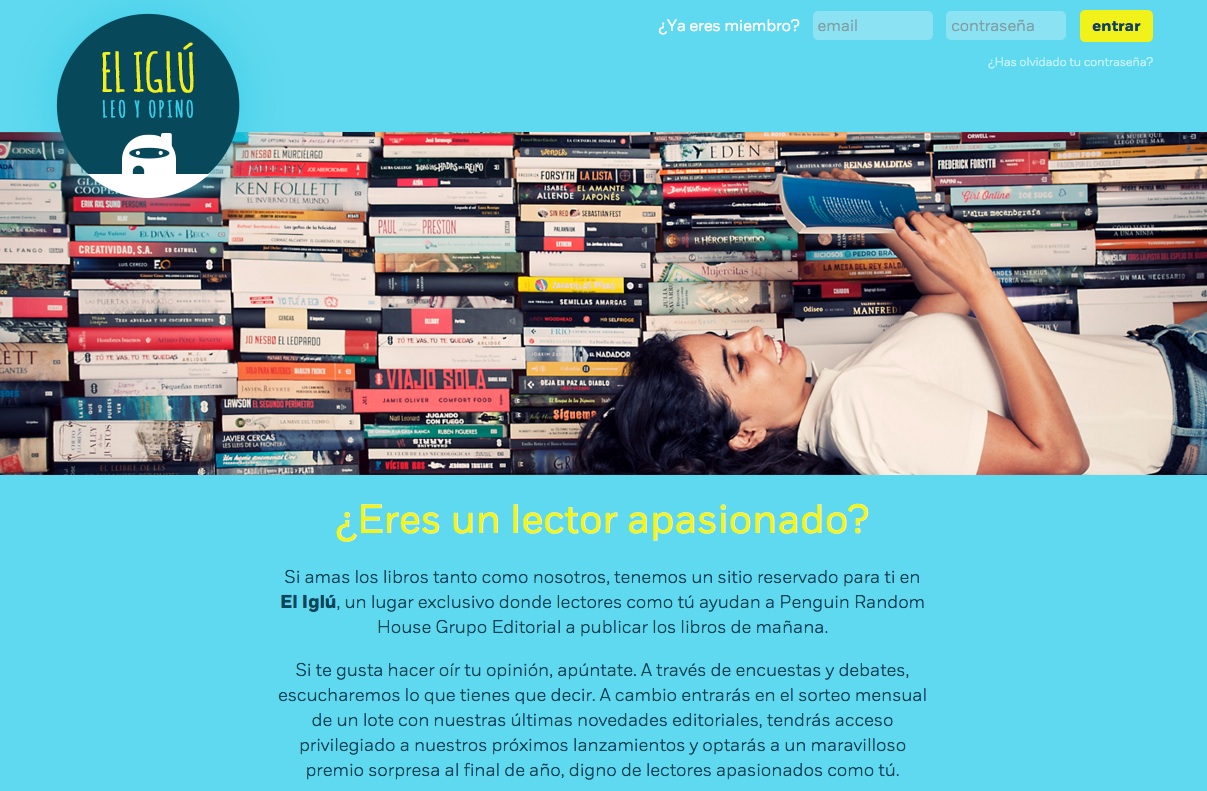 marketing digital para captar lectores: El Iglú