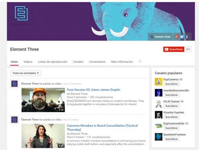 10 canales de youtube sobre marketing digital: element 3