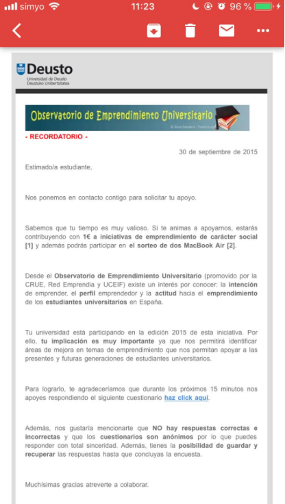 técnicas de captación de leads de alumnos email