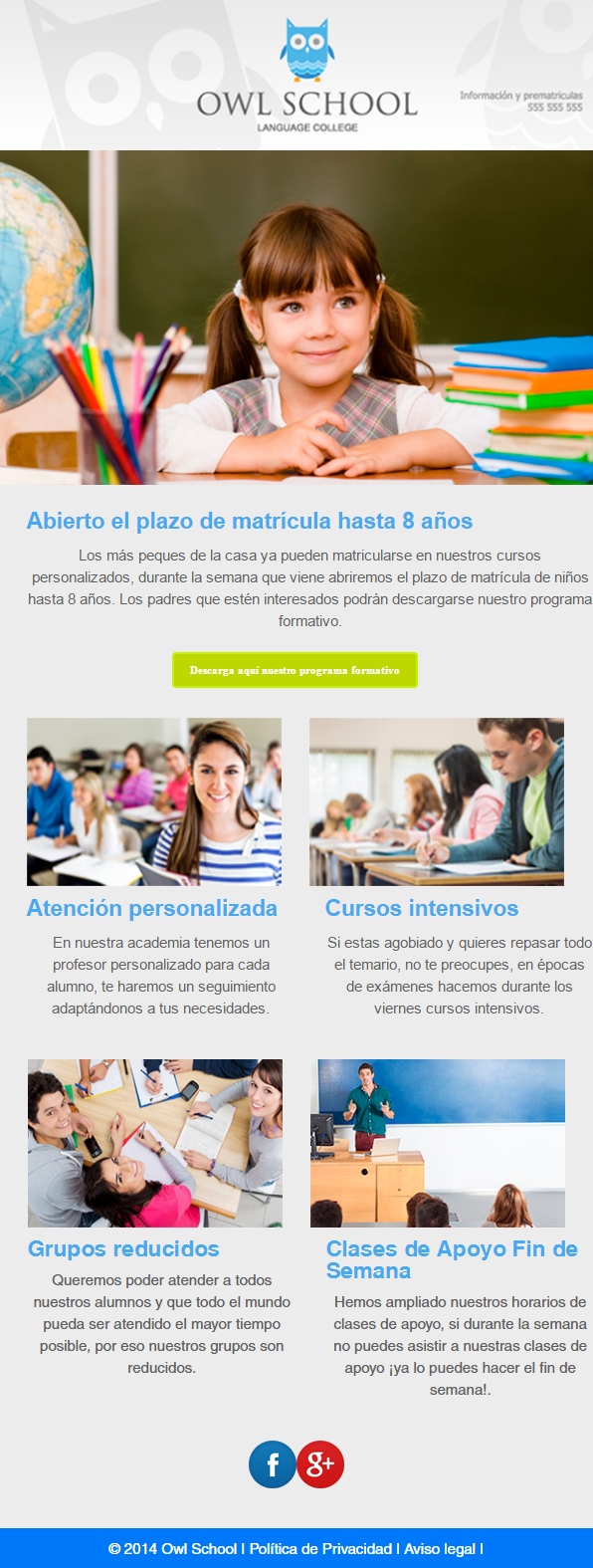 plantillas para emails de formación y empleo