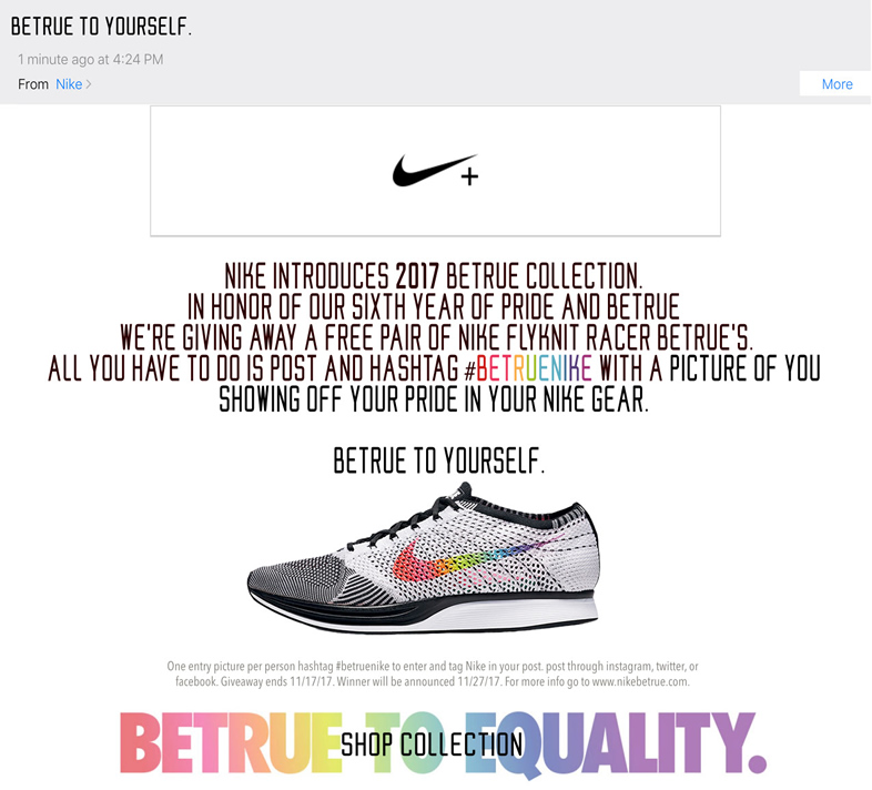 lenguaje inclusivo en emails campaña nike