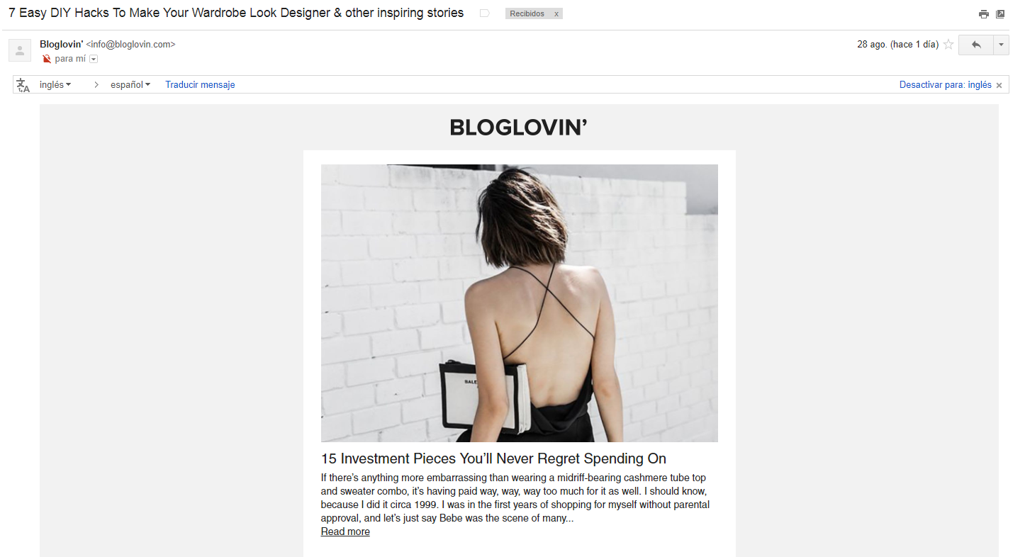 email subjects that will provoke opens: Bloglovin