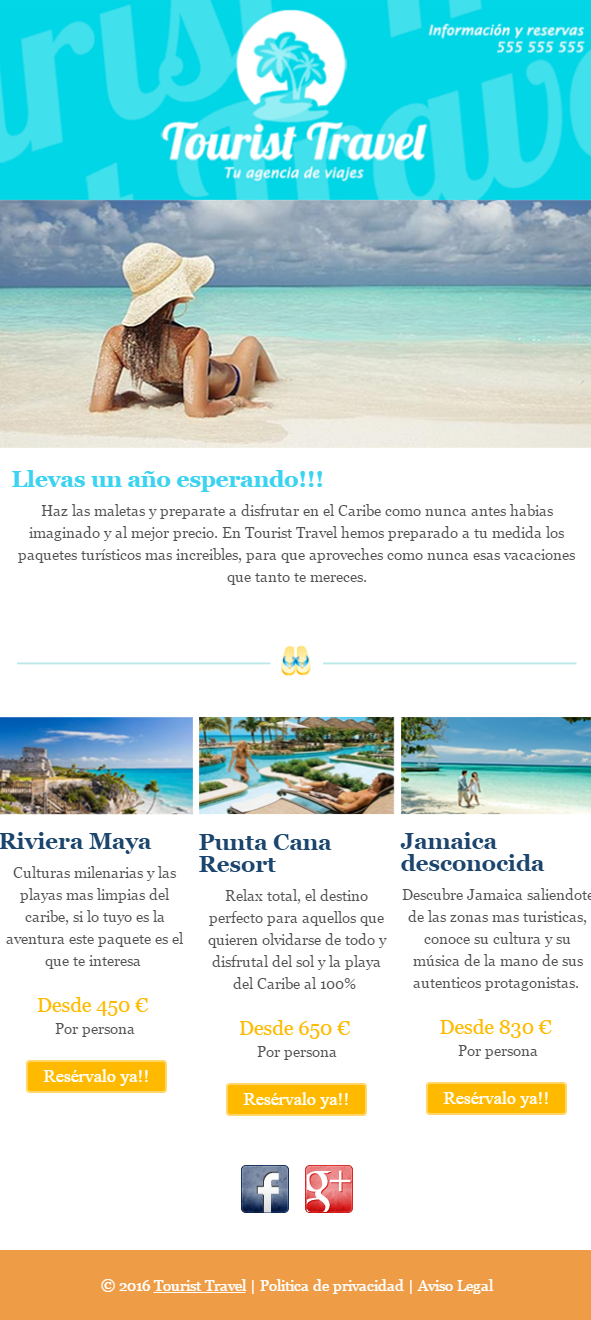 plantillas para emails de viajes