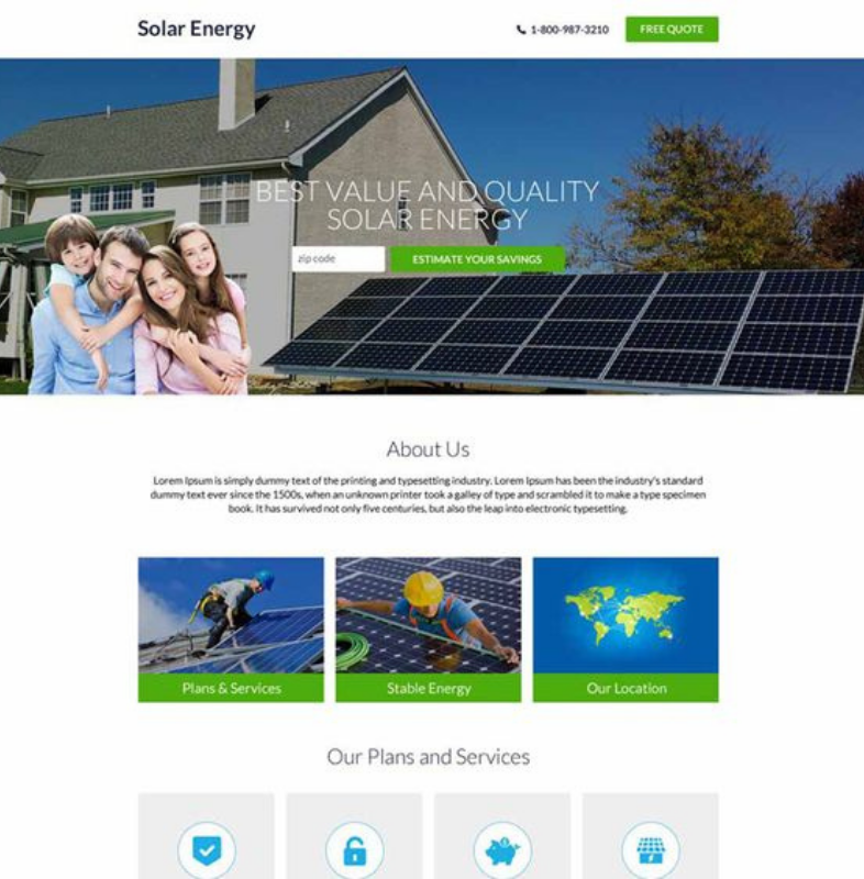 landing page sector energético
