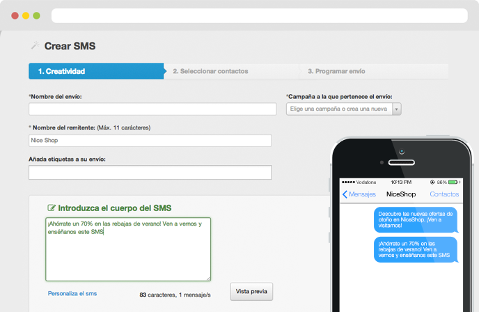 plataforma de sms massivos