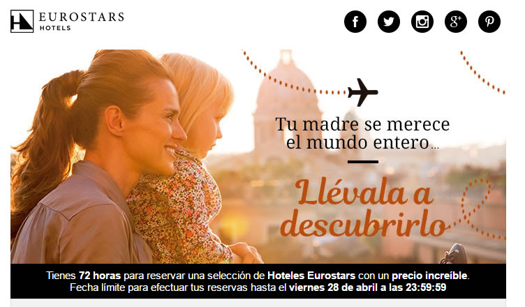 campañas digitales del día de la madre: Eurostars