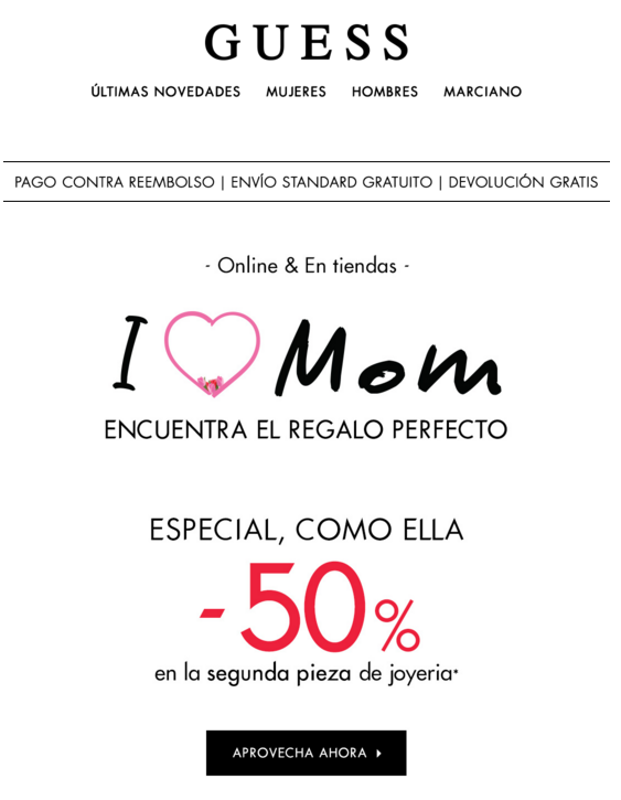 Las mejores campañas digitales del Día de la Madre: Guess