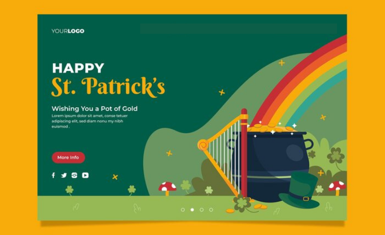 Landing page para St. Patrick 's Day: añade una hero image