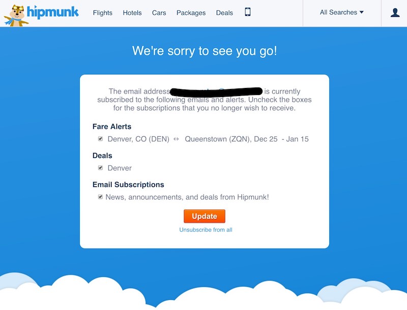 hipmunk email baja