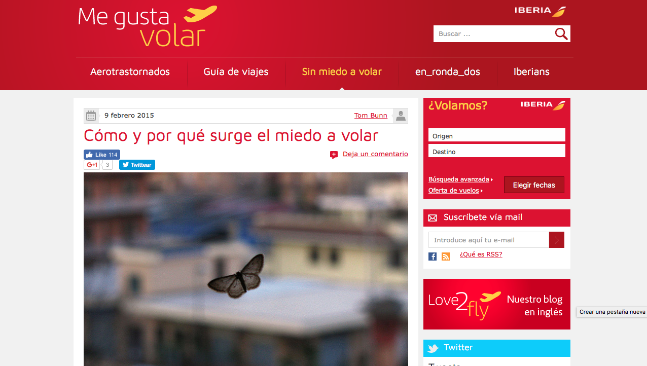 ejemplo de inbound marketing Iberia